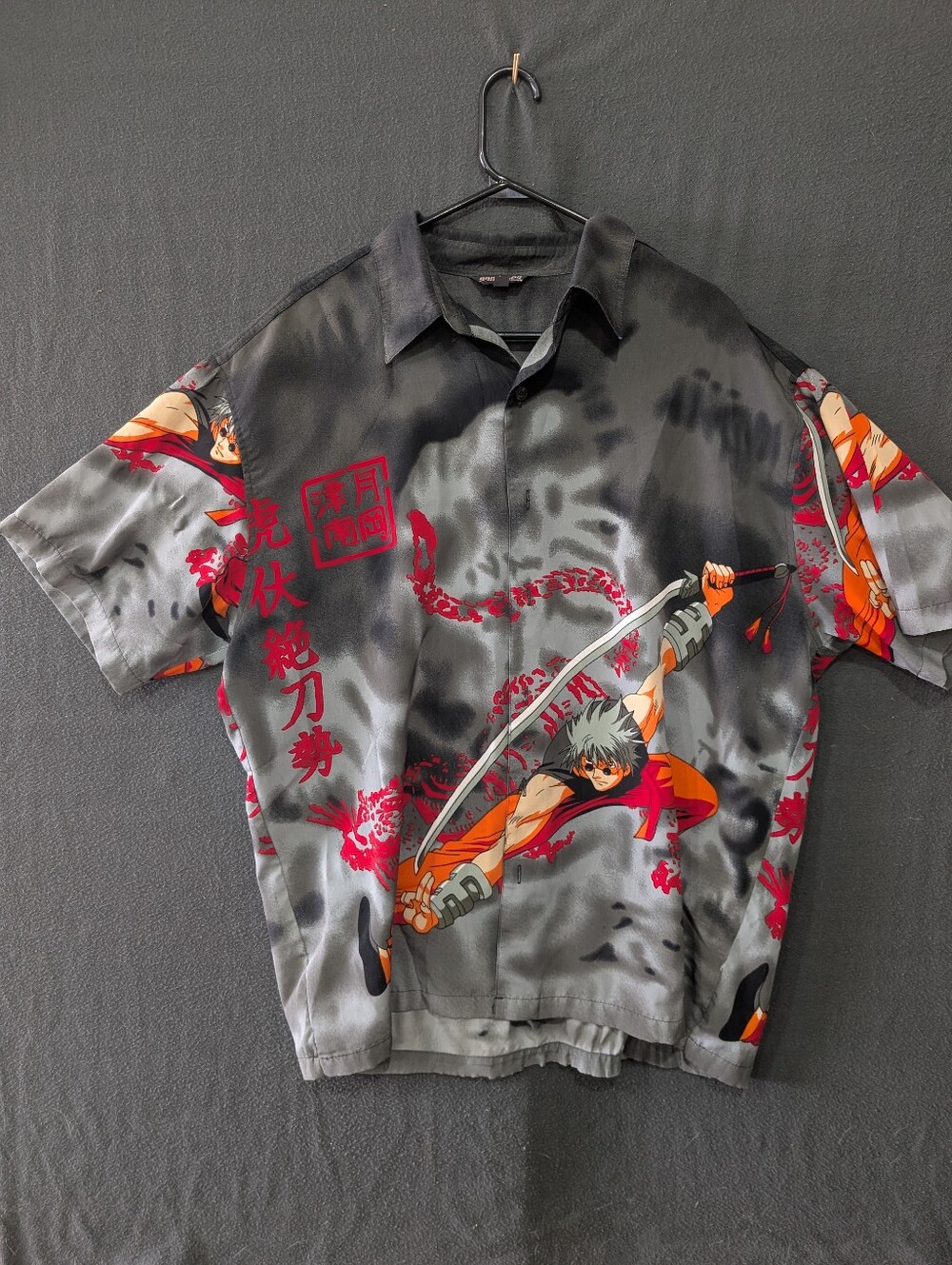 Anime Samurai X Casual Button Up Shirt - Men's Size XL